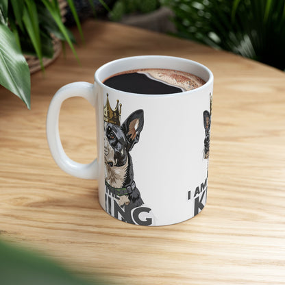 I Am the King Crowned Dog Ceramic Mug