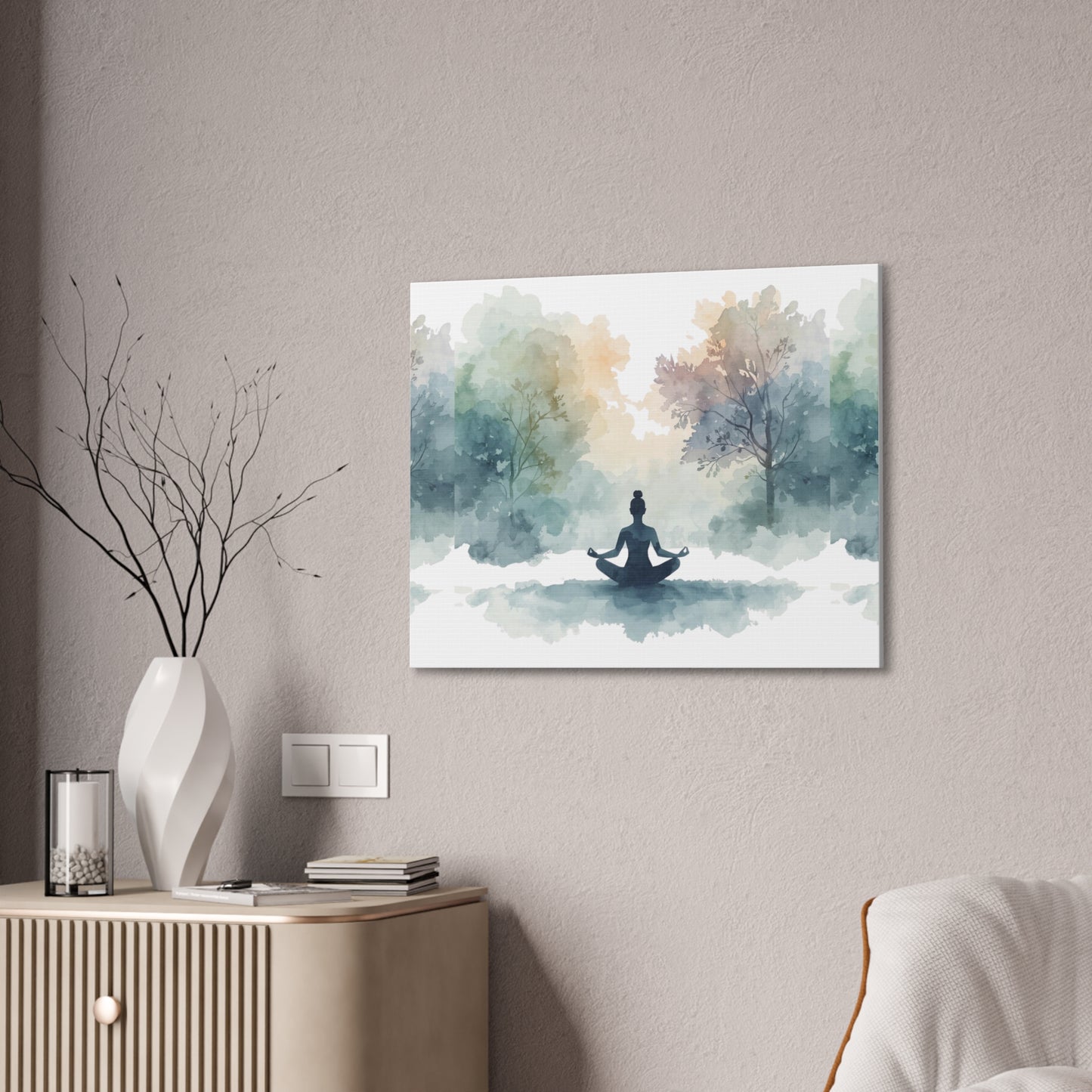 Peace Within Meditation Canvas Wall Art | Eco-Limited