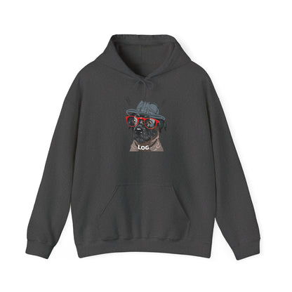 Hipster Pug Illustration Hoodie | Eco-Limited