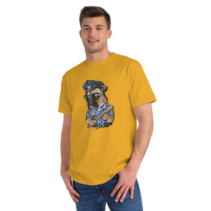 Cute Pug Cop Graphic Organic Tee