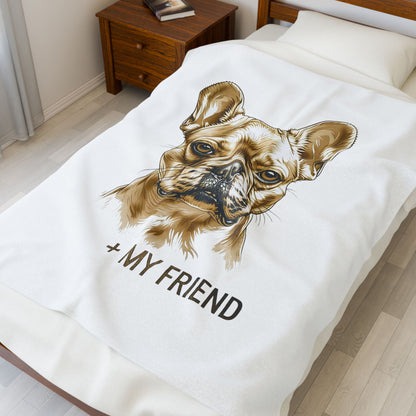 French Bulldog My Friend Blanket | Cozy Home Edition