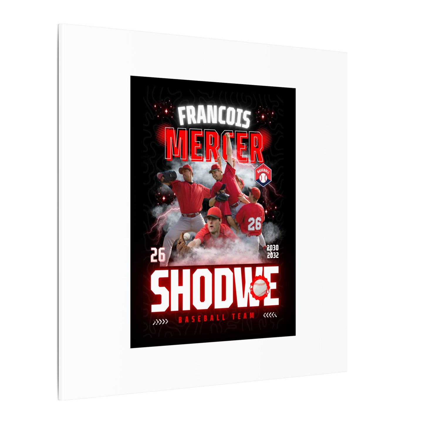 Baseball Team Player Poster