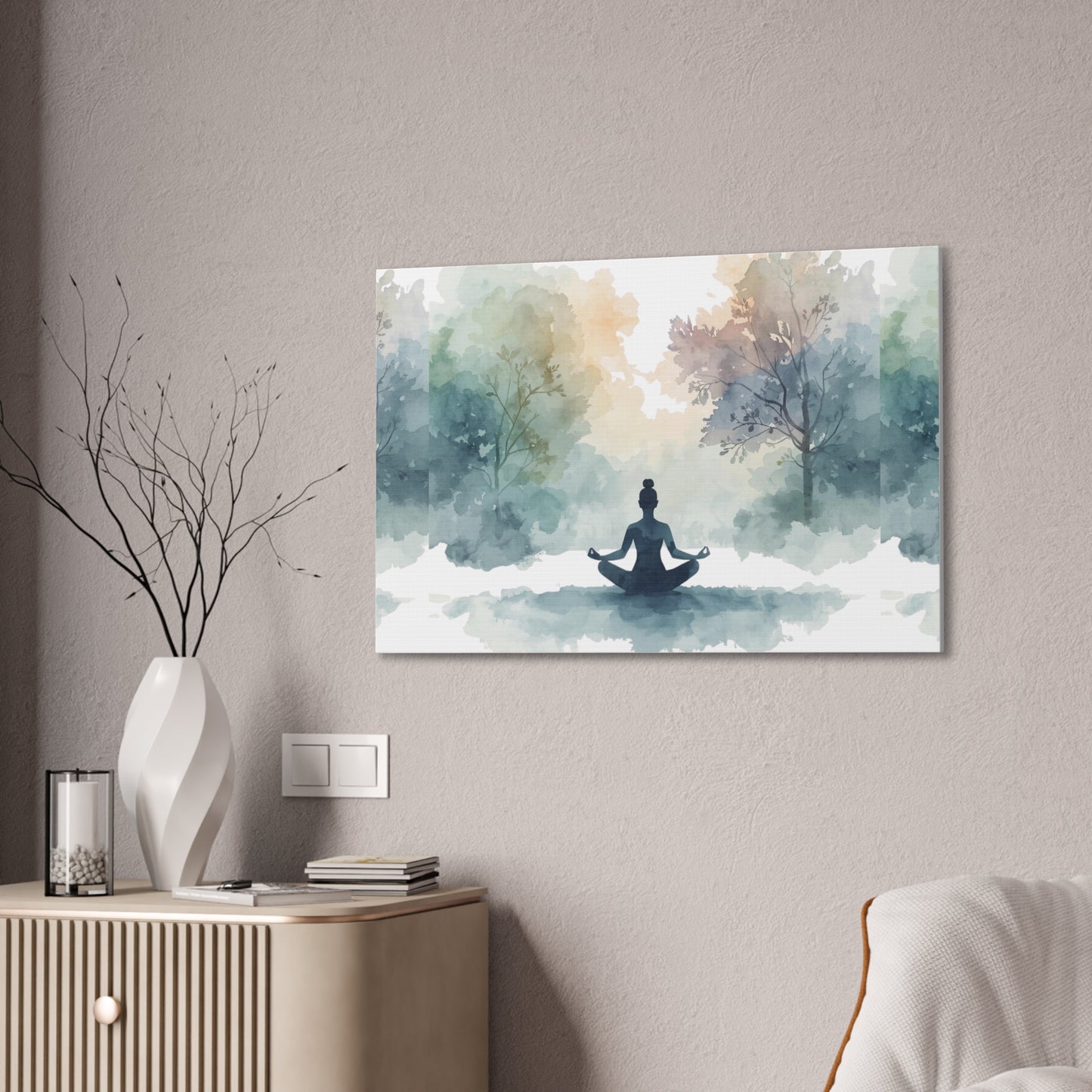 Peace Within Meditation Canvas Wall Art | Eco-Limited