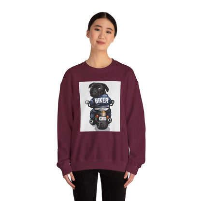 Biker Pug Graphic Sweater | Eco-Limited