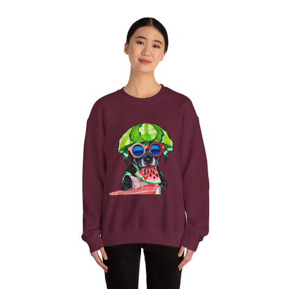 Dog in Helmet & Sunglasses Sweatshirt|Eco-Friendly - Limited