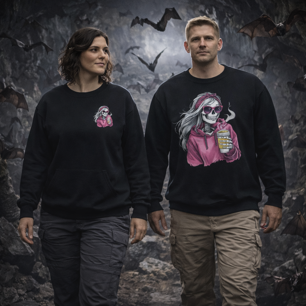 Coffee Rebel Skeleton Sweatshirt | Eco-Limited