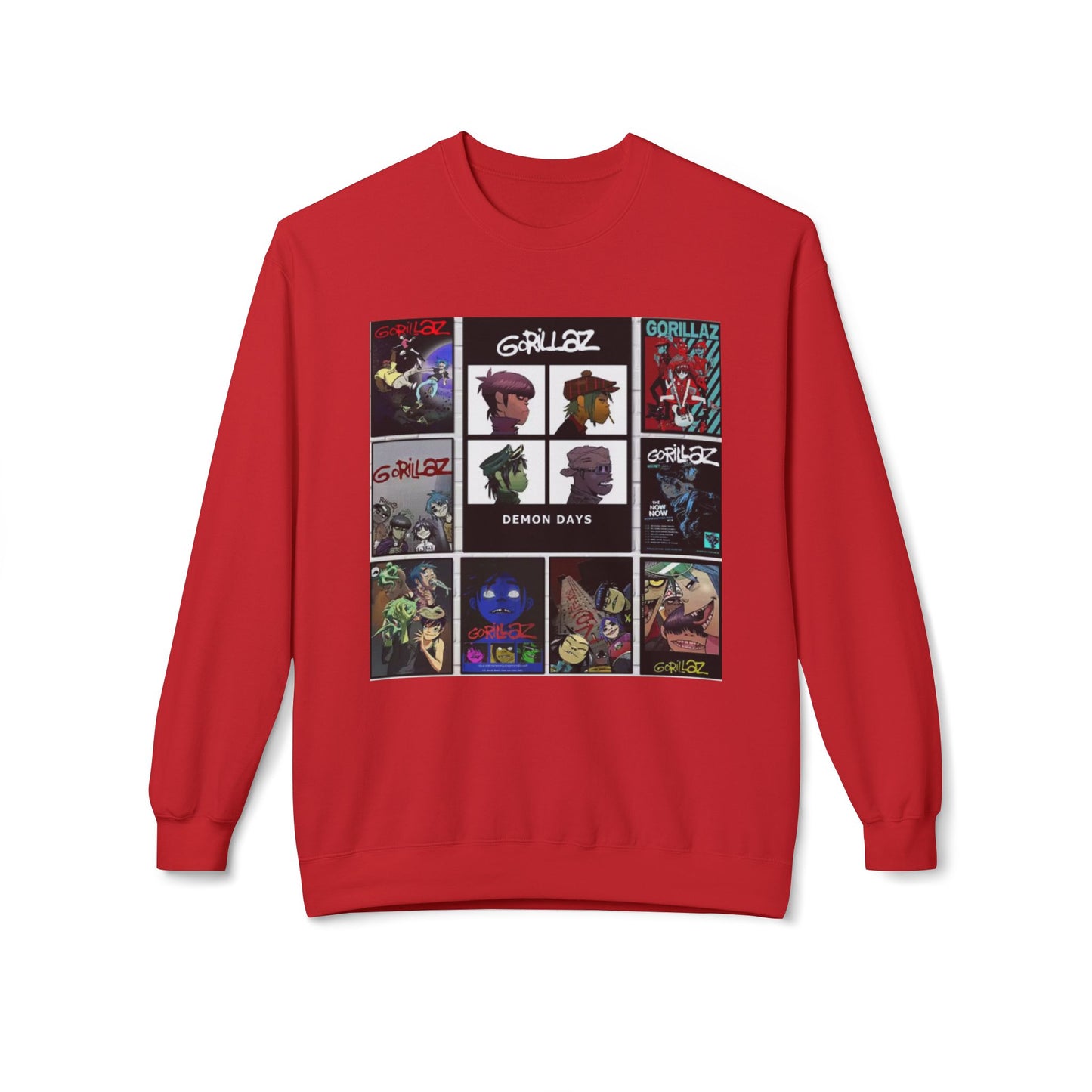 Gorillaz Album Art Collage Graphic Sweatshirt Music Inspired Streetwear