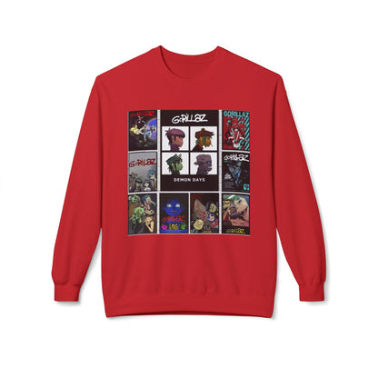 Gorillaz Album Art Collage Graphic Sweatshirt Music Inspired Streetwear