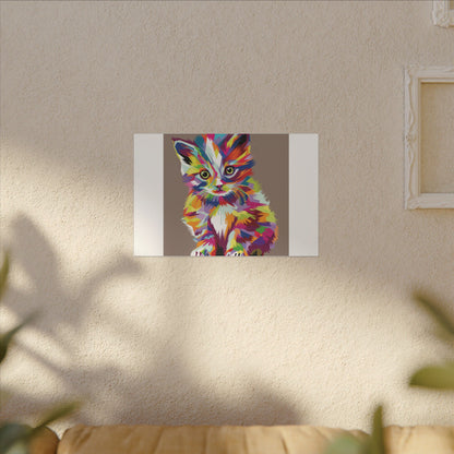 Vibrant Stretched Wall Art for Cat Lovers