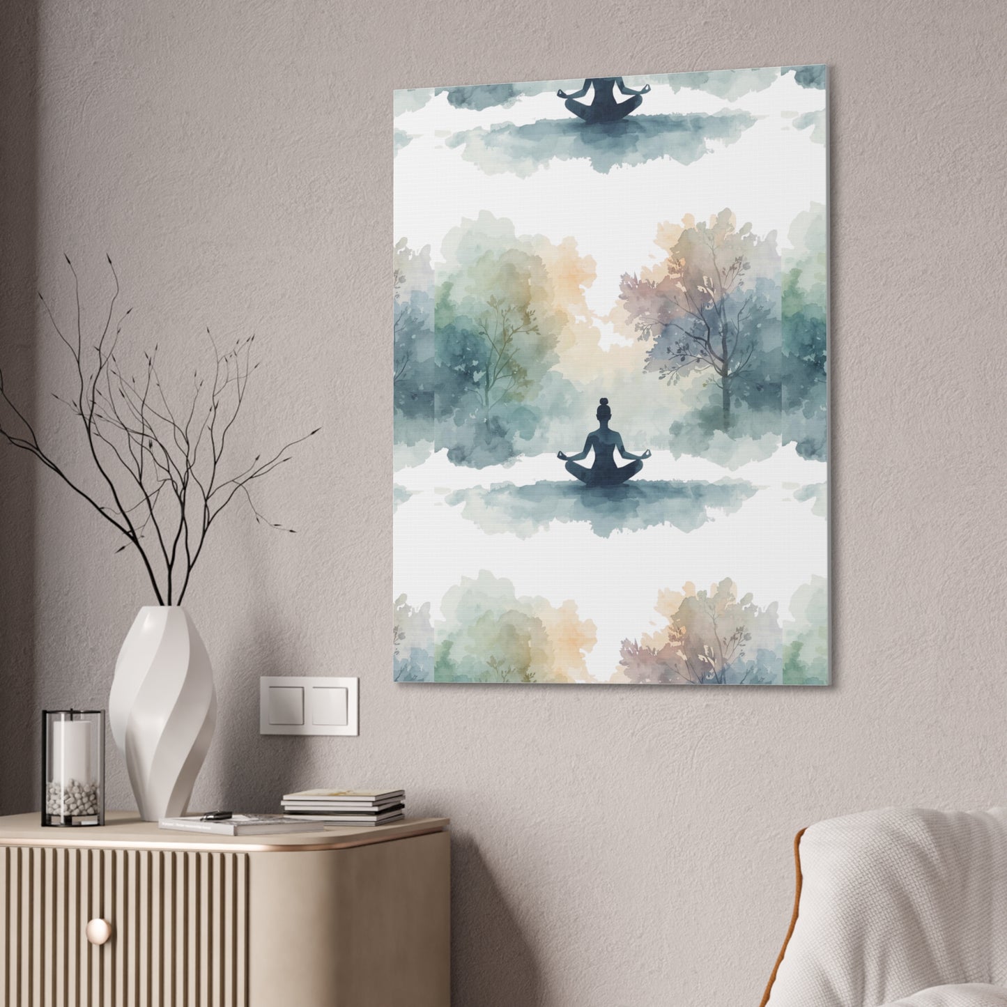 Peace Within Meditation Canvas Wall Art | Eco-Limited