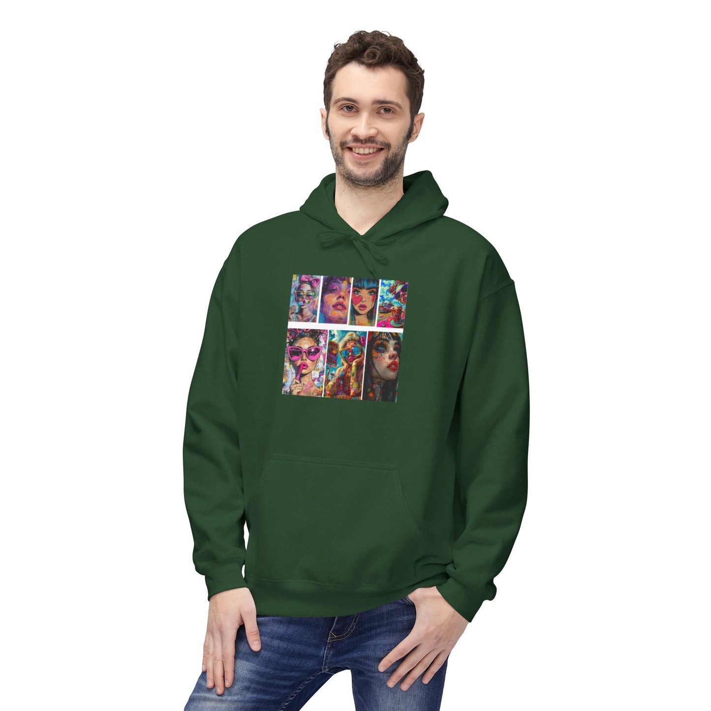 Color Pop Fashion Art Graphic Hoodie | Eco-Limited