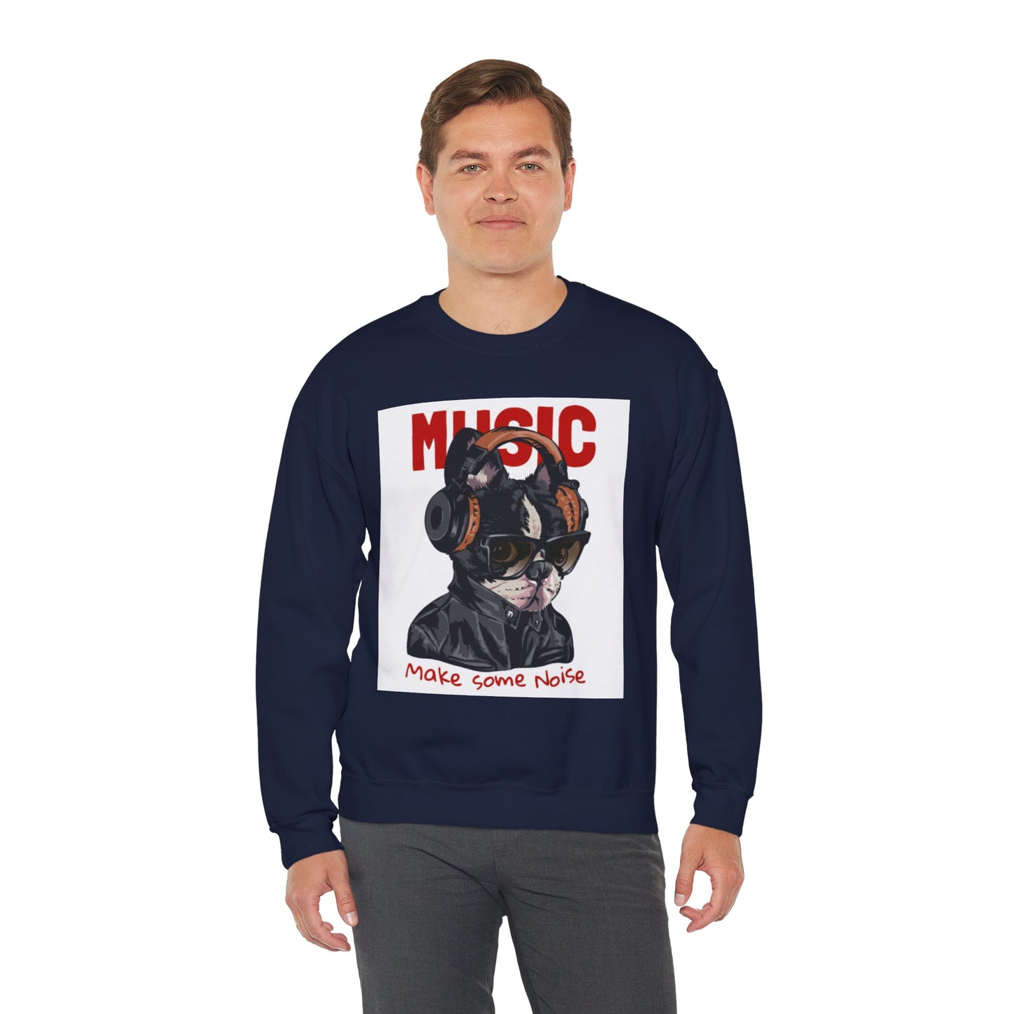 Music Dog “Make Some Noise” Graphic Sweatshirt | Eco-Limited