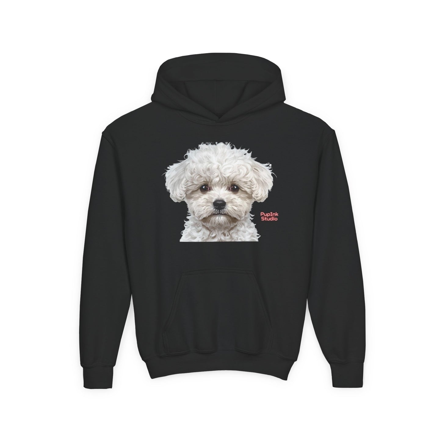 Cute White Puppy Face Youth Hoodie|Eco-Friendly - Limited