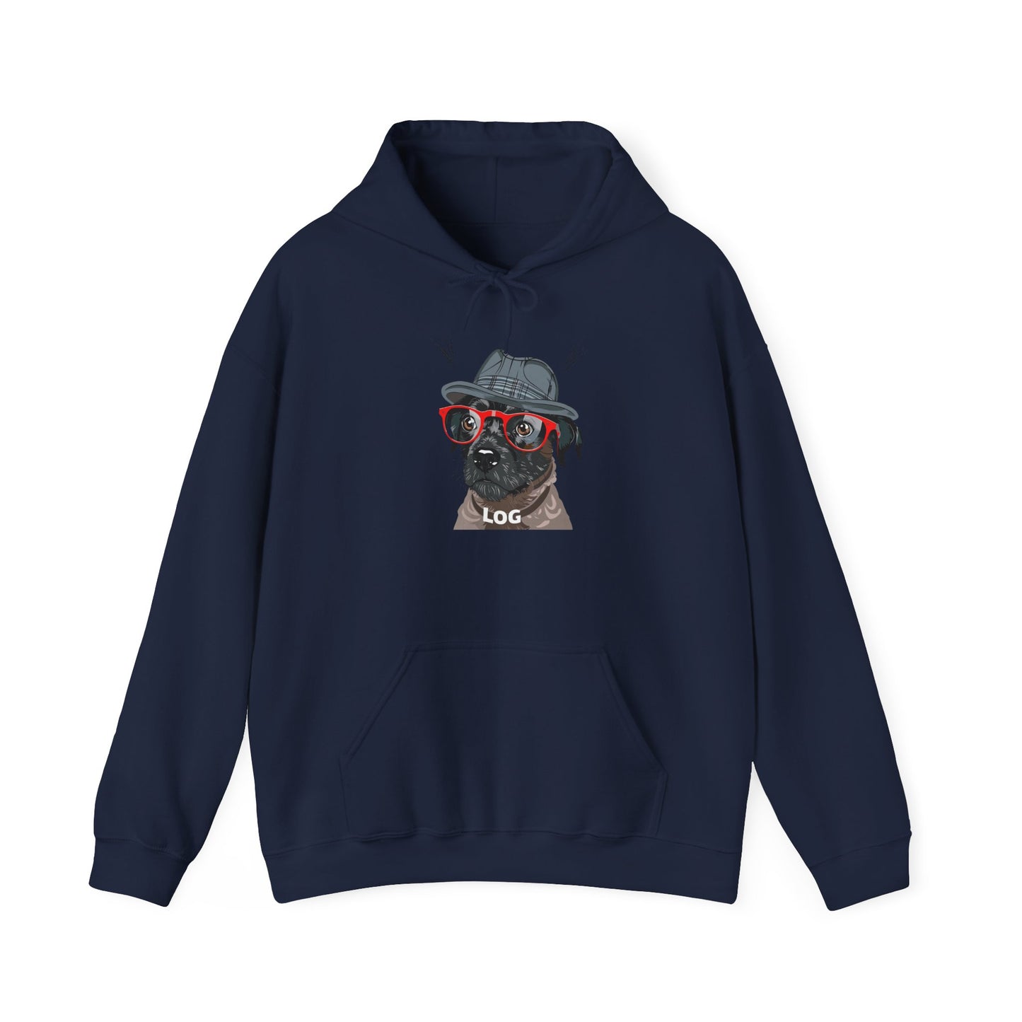 Hipster Pug Illustration Hoodie | Eco-Limited