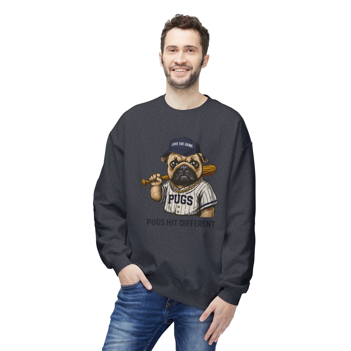 Pugs Hit Different Graphic Sweater | Eco-Limited