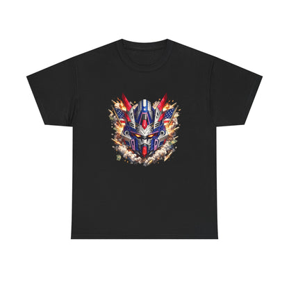 Patriot Mecha Helmet Graphic T-Shirt | Eco - Limited