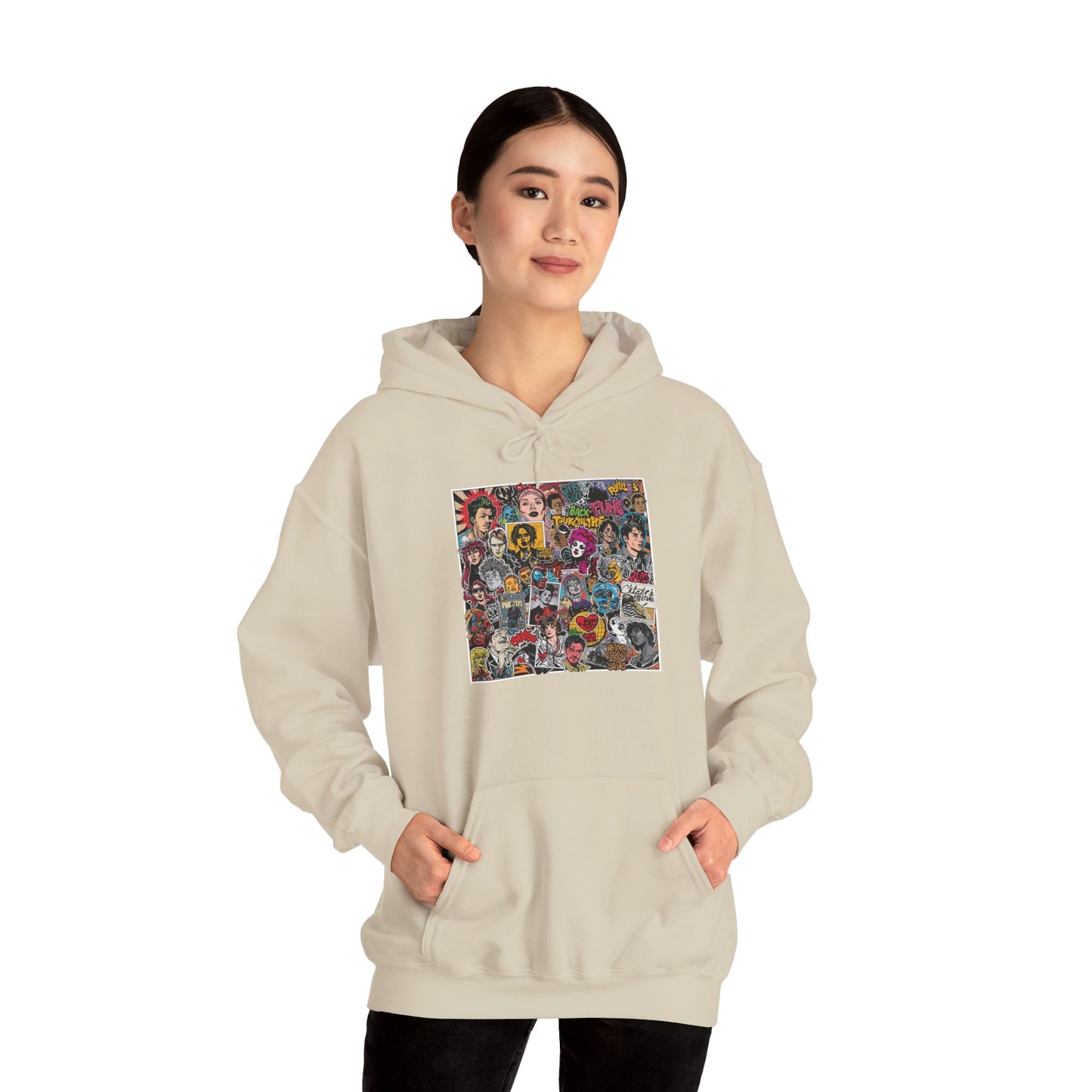 Rock Collage Street Art Hoodie | Eco-Limited