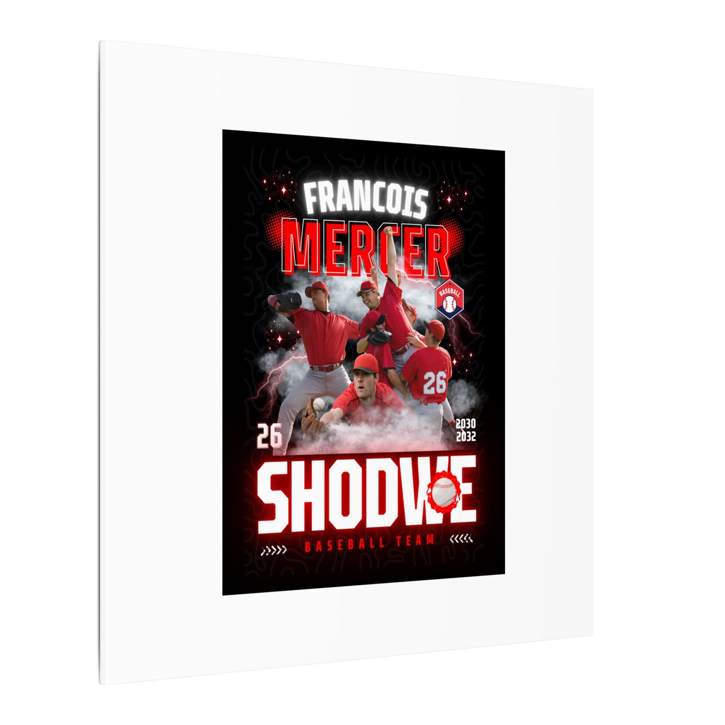 Baseball Team Player Poster