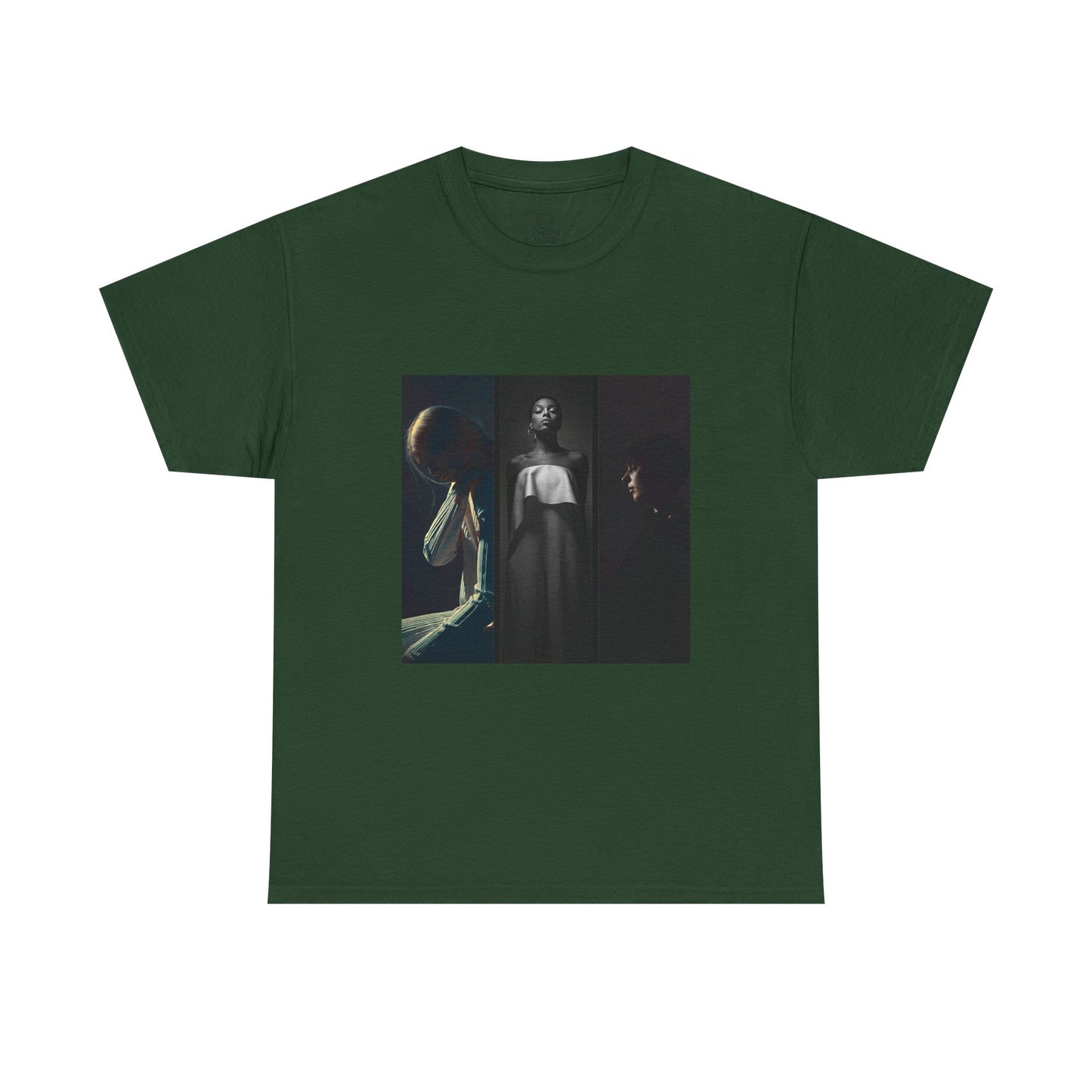 Moody Portrait Triptych Graphic T-Shirt | Eco-Limited