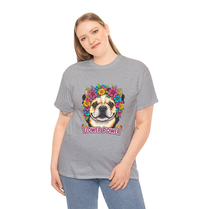 Flower Power Vintage Dog T Shirt | Eco - Limited