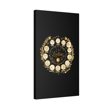 Golden Zodiac Astrology Canvas | Eco-Limited