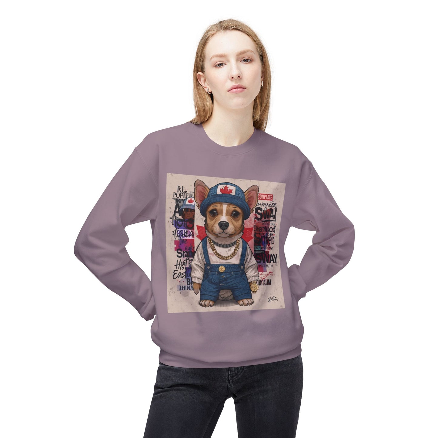 Lucky Street Pup Art Sweater | Eco-Limited