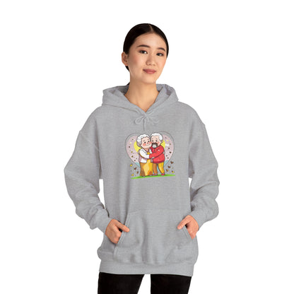 Heartwarming Elderly Couple Hoodie – Cozy Gift Style