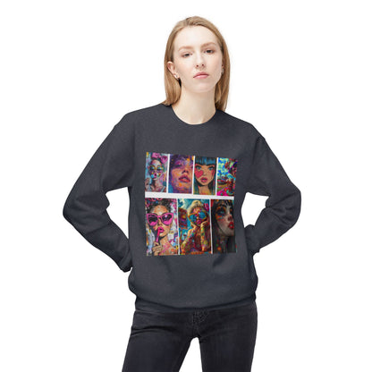 Pop Art Portrait Collage Graphic Sweatshirt