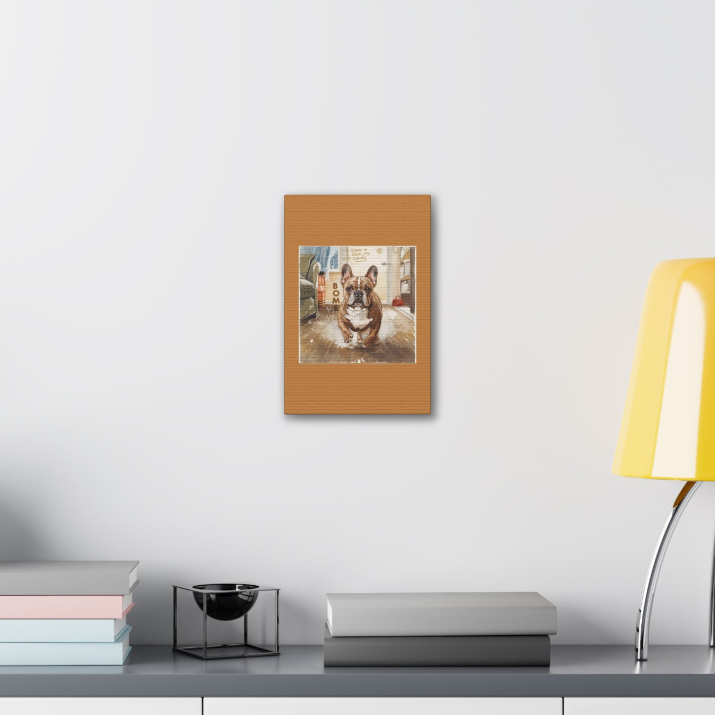 Happy Home Bulldog Canvas Art | Eco-Limited