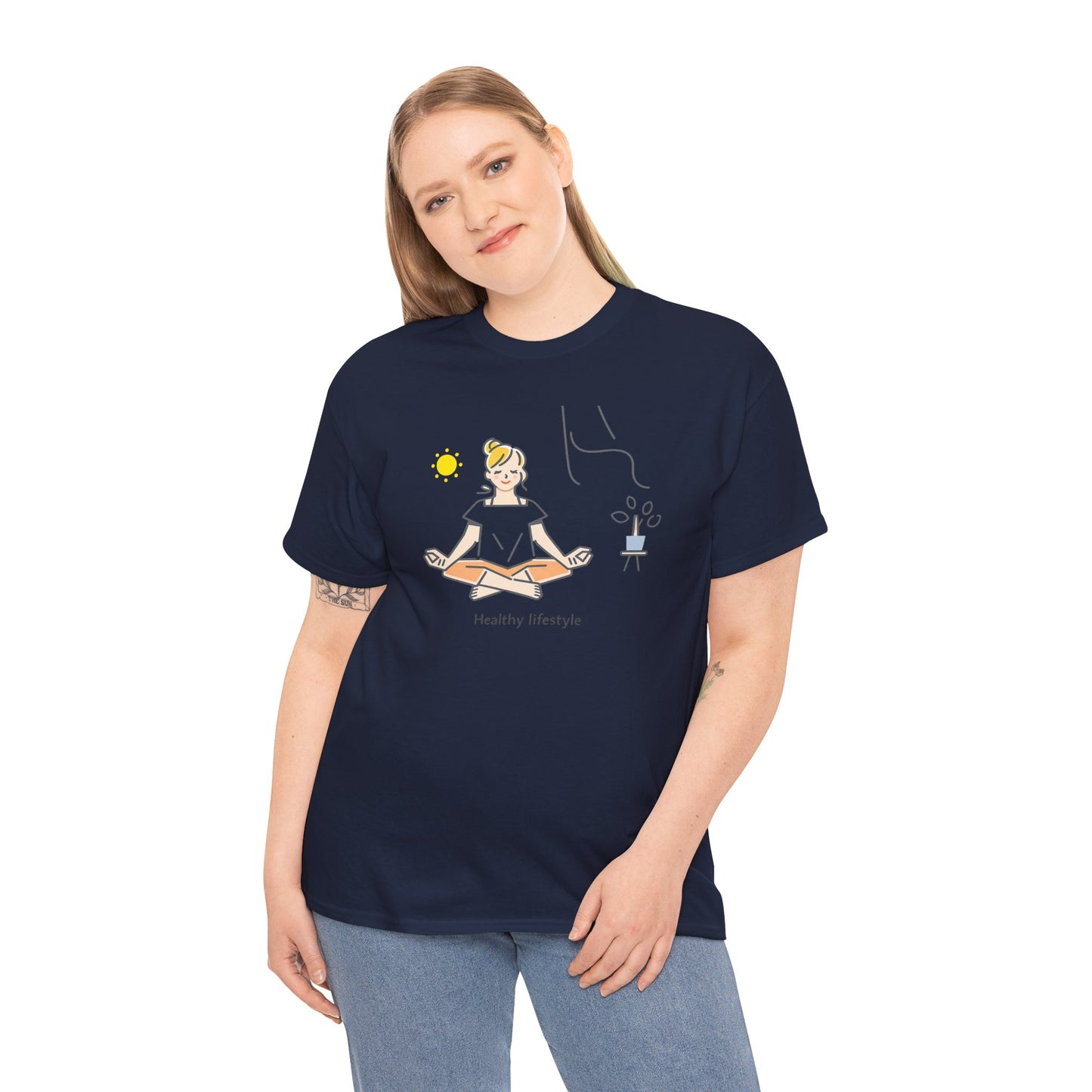 Healthy Lifestyle Illustration T-Shirt | Eco-Limited