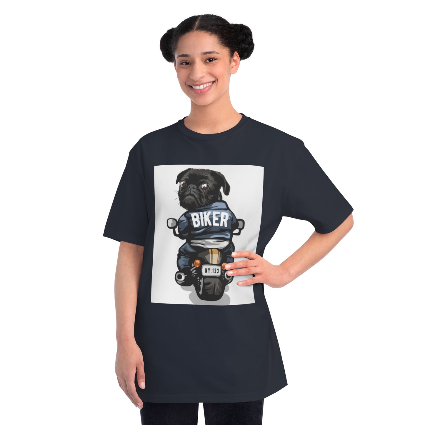 Organic Biker Pug T-Shirt | Organic-Limited