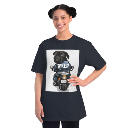 Organic Biker Pug T-Shirt | Organic-Limited