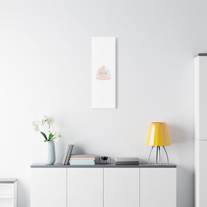 Focus on Intentions Canvas | Gentle Wellness Wall Art, Pastel Gradient Meditation Print