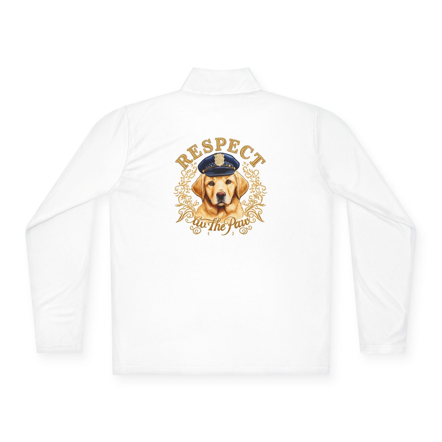 Respect The Paw Golden Retriever Quarter Zip Pullover | Eco-Limited