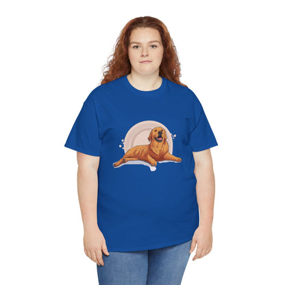 Golden Retriever Graphic Relaxed Tee|Eco-Friendly - Limited