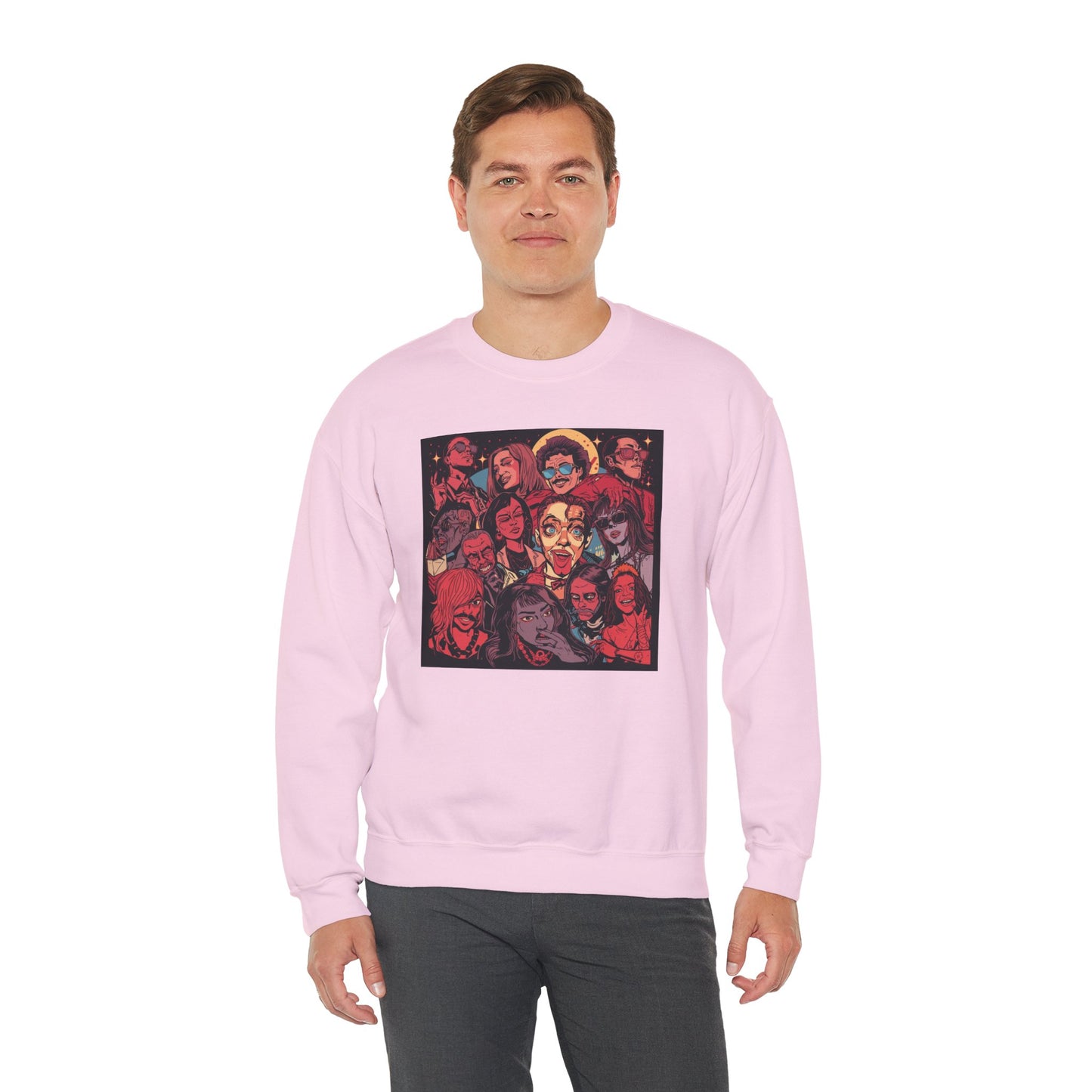 Rock Band Faces Art Sweater | Eco-Limited
