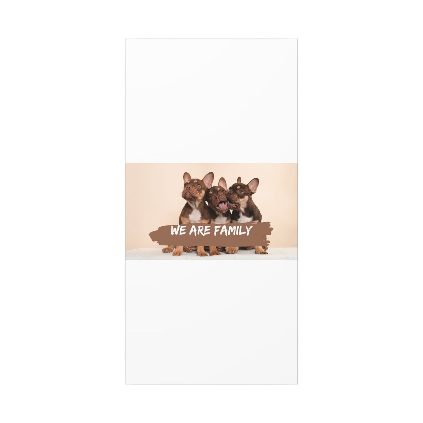 We Are Family French Bulldog Canvas Wall Art
