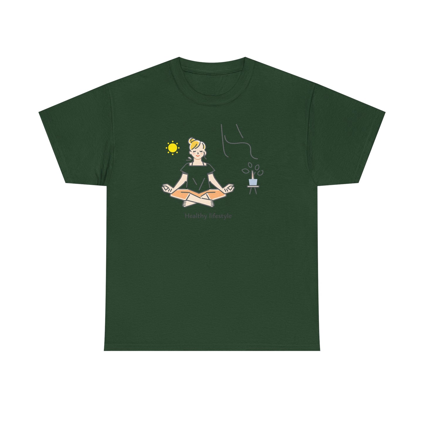 Healthy Lifestyle Illustration T-Shirt | Eco-Limited