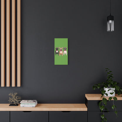 French Bulldog Trio Canvas Wall Art|Eco-Friendly - Limited