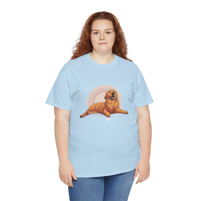 Golden Retriever Graphic Relaxed Tee|Eco-Friendly - Limited
