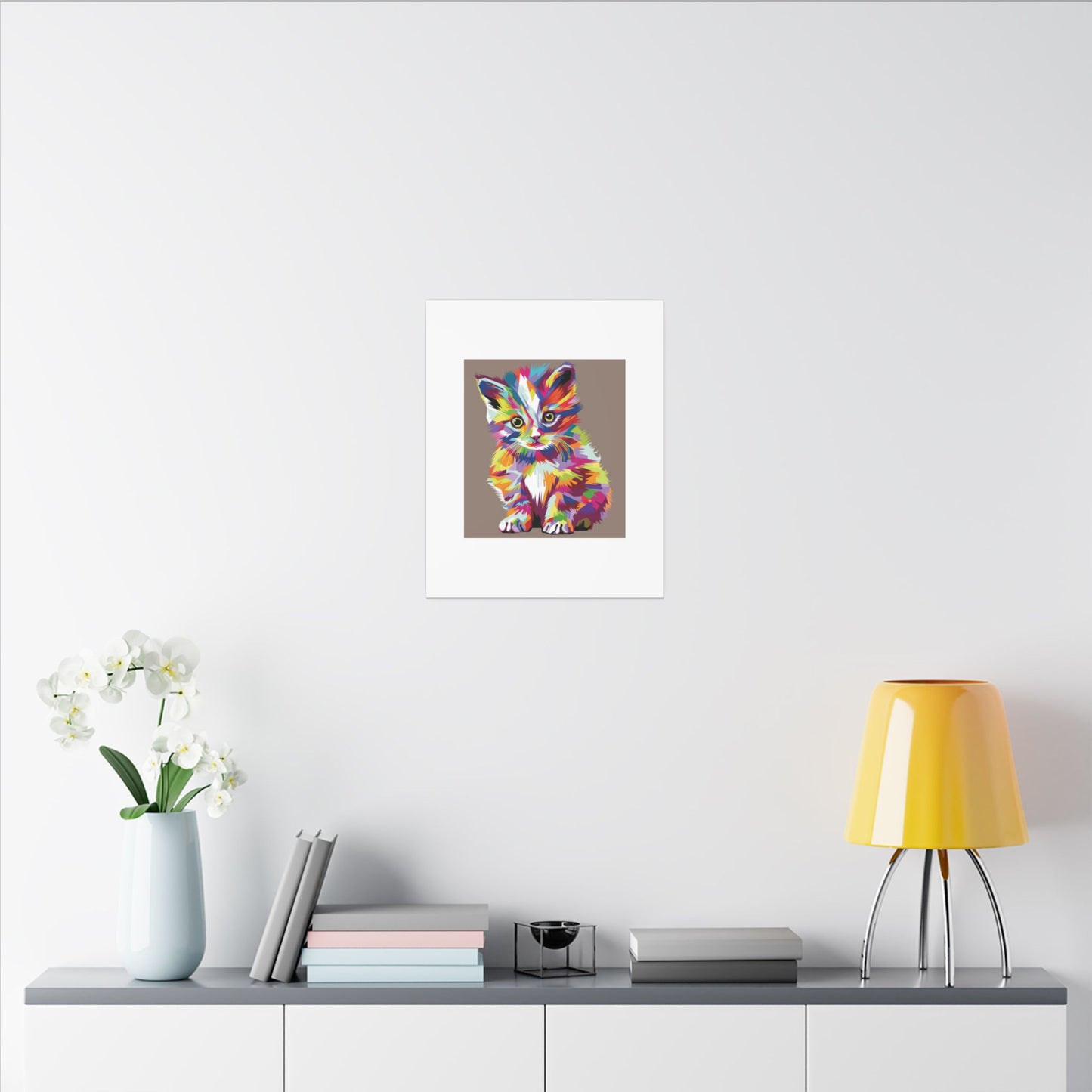 Vibrant Stretched Wall Art for Cat Lovers