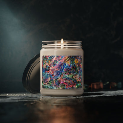 Colorful Abstract Art Organic Candle