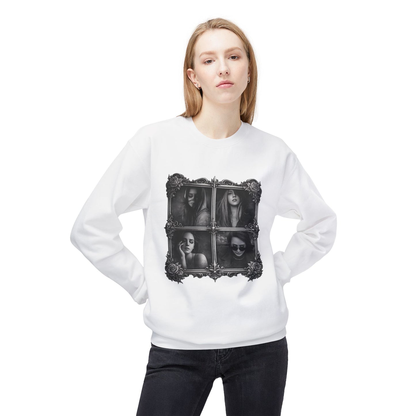 Framed Silence Portrait Sweatshirt | Eco-Limited