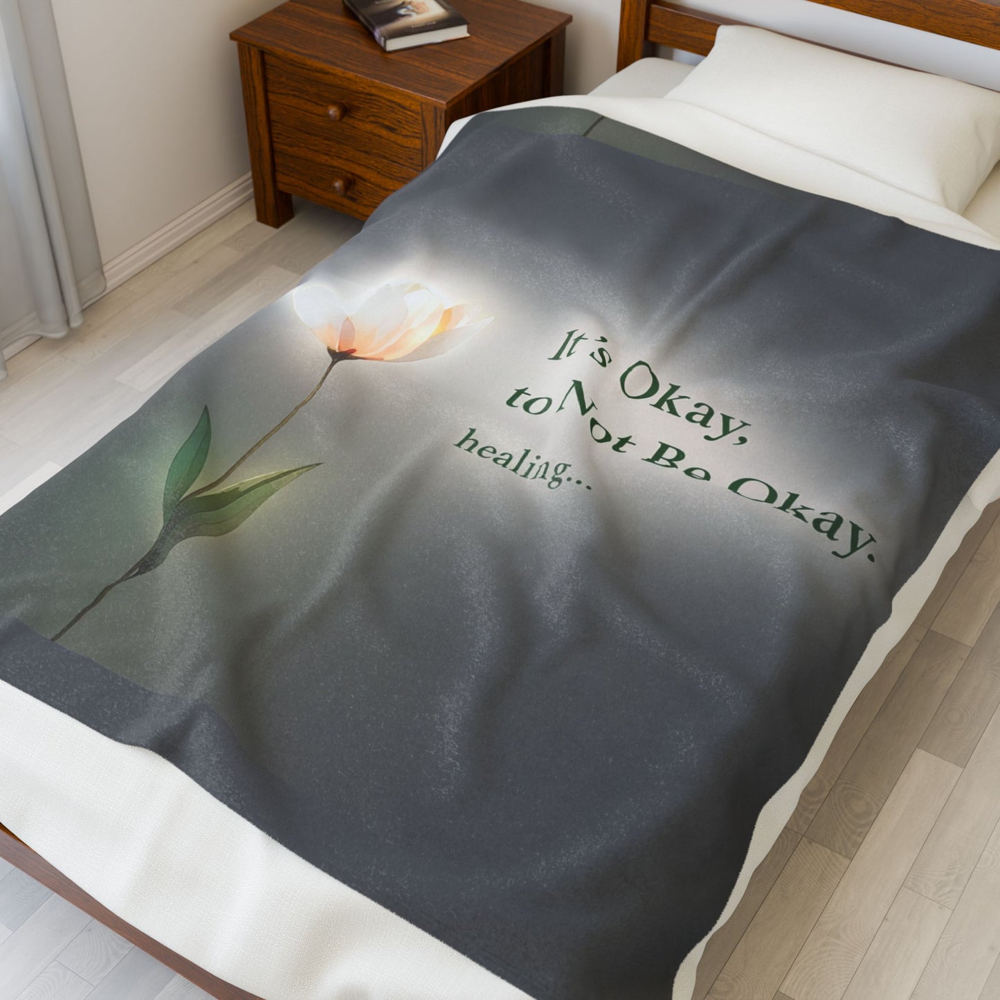 It’s Okay to Not Be Okay Healing Quote Blanket | Eco Limited