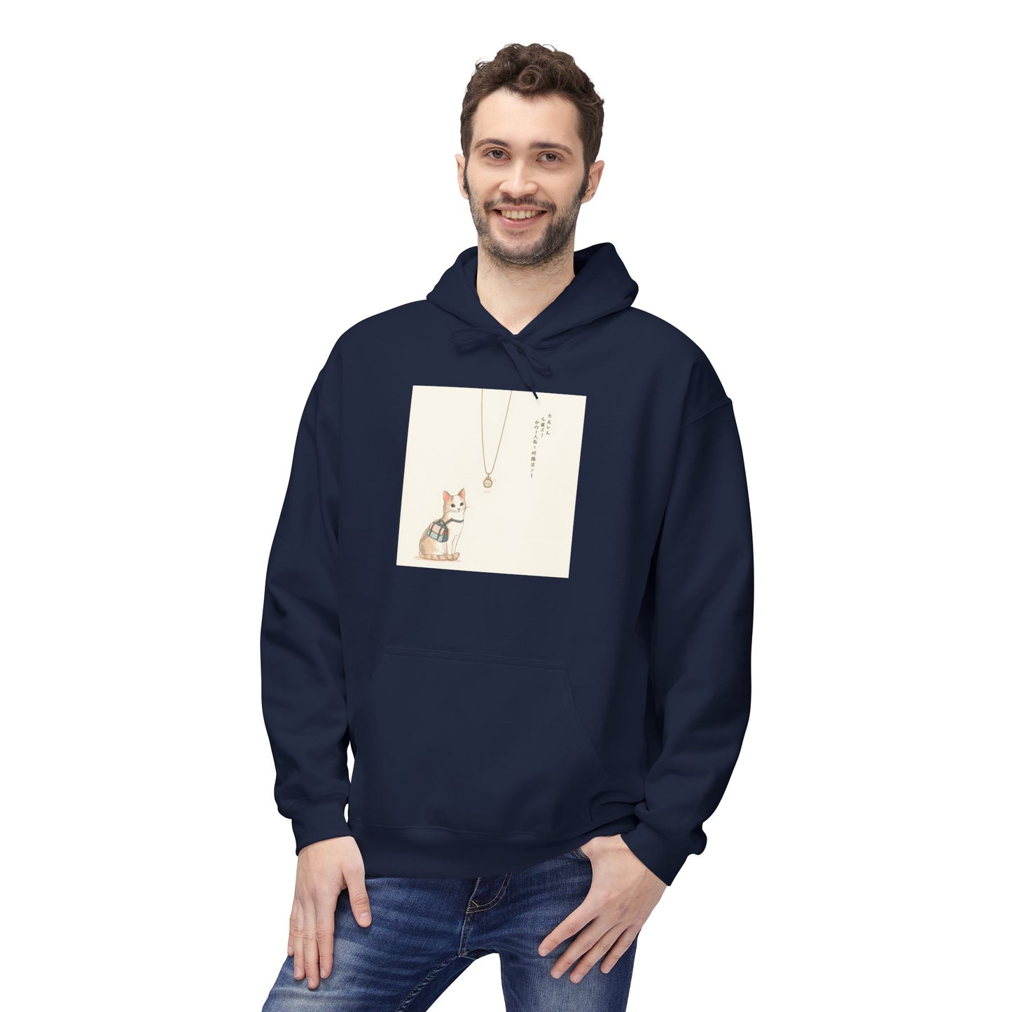 Lucky Cat Clover Illustration Hoodie | Eco-Limited
