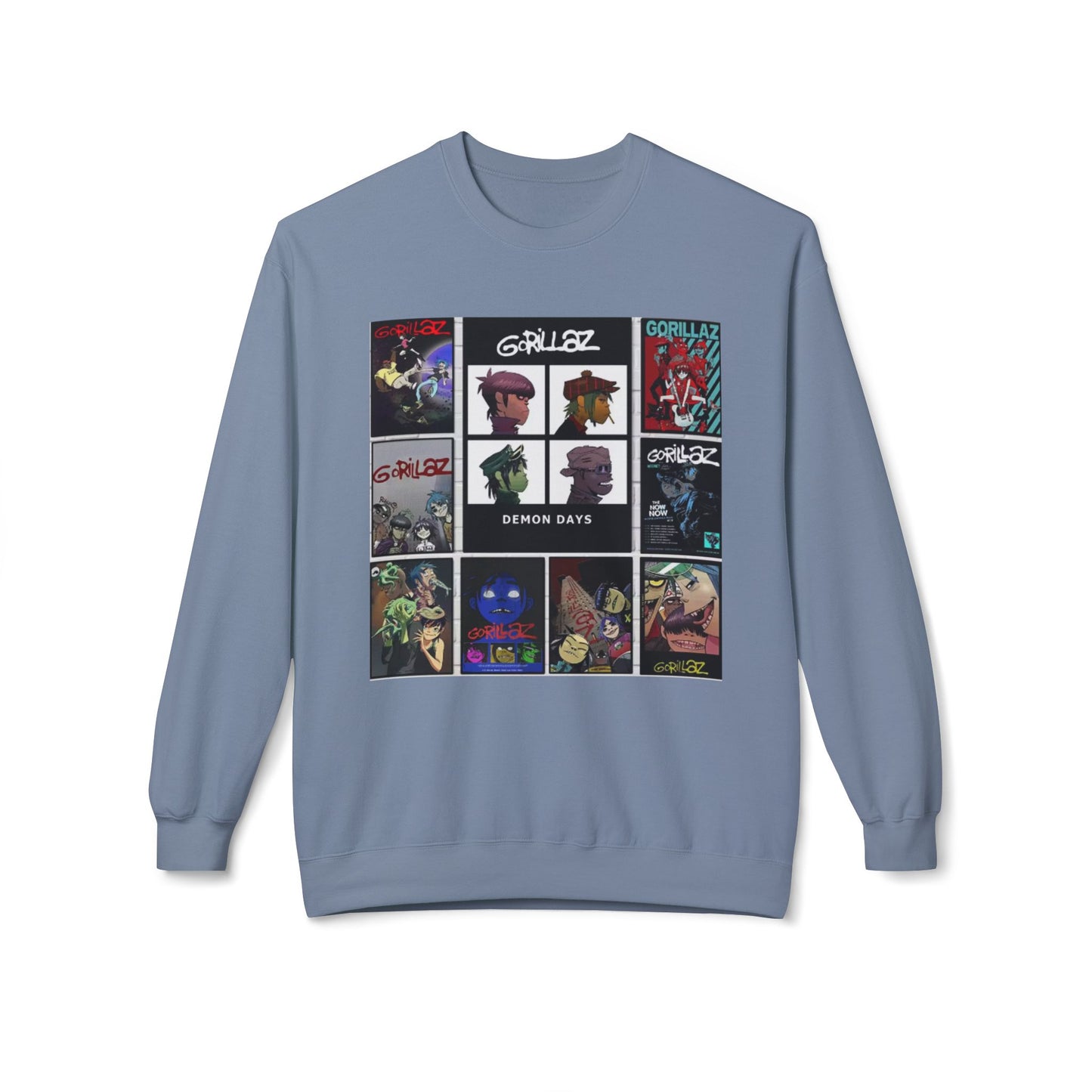Gorillaz Album Art Collage Graphic Sweatshirt Music Inspired Streetwear