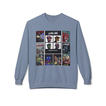 Gorillaz Album Art Collage Graphic Sweatshirt Music Inspired Streetwear