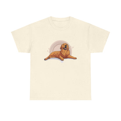 Golden Retriever Graphic Relaxed Tee|Eco-Friendly - Limited