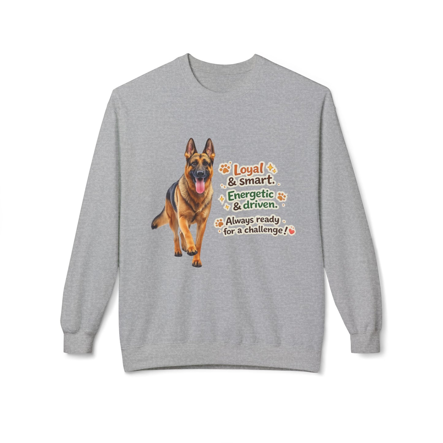 German Shepherd Character Sweatshirt | Eco-Limited