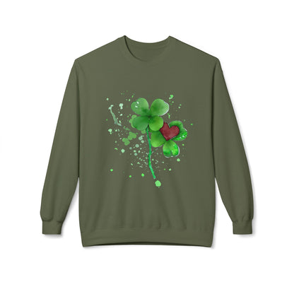 Lucky Love Clover Watercolor Sweatshirt | Eco-Limited